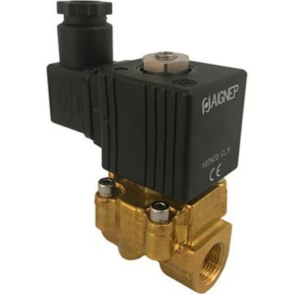 Aignep USA Fluidity 03F Hung Diaphragm Solenoid Valve, 2/2 NC, NBR, 3/4